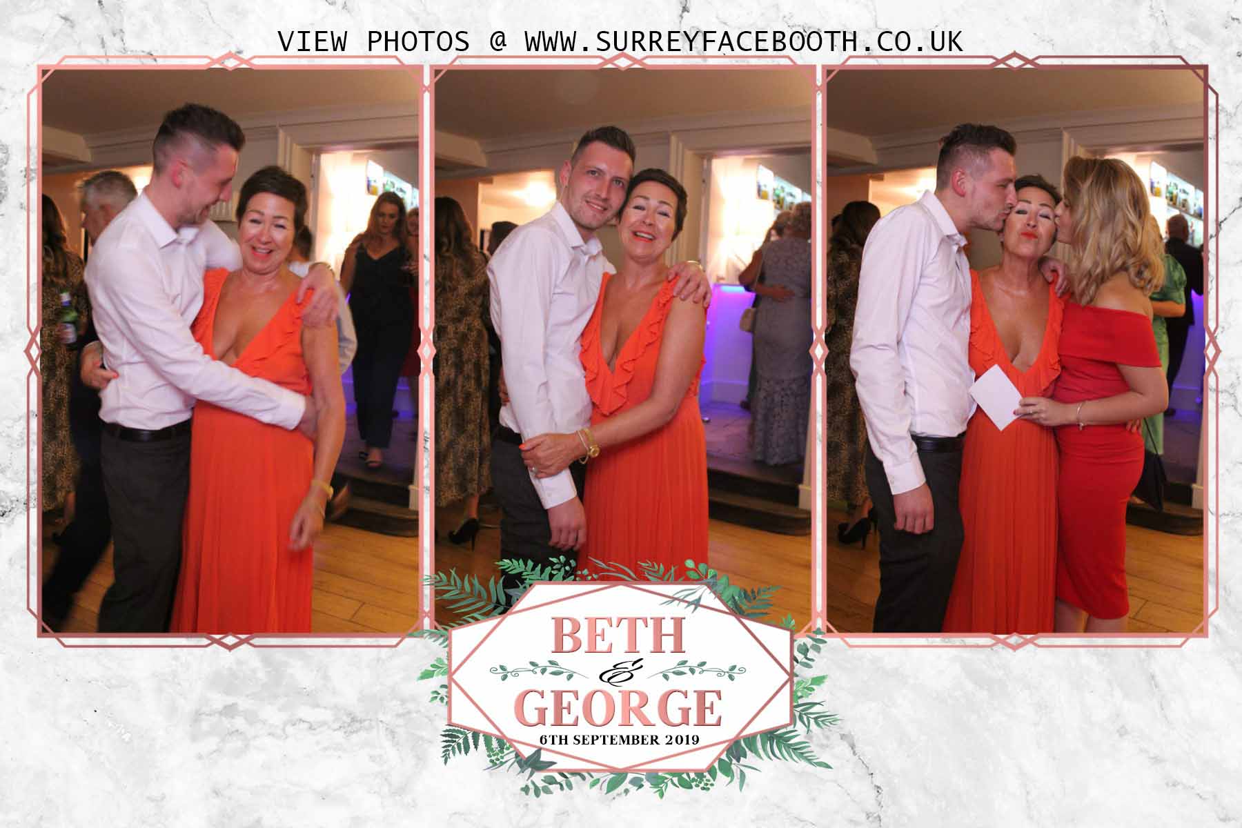 George and Beth's Wedding  | View more photos from the event at galleries.surreyfacebooth.co.uk/u/Surrey-FaceBooth/George-and-Beths-Wedding